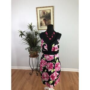 Sandra Darren Women Dress Sleeveless 10 Lined Bohemian Peasant Cottage Boho